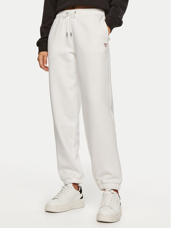 Guess Jeans Sportinės kelnės · Balta · Regular Fit