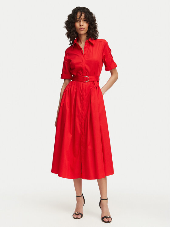 Kodas SUN15 LOLA CASADEMUNT Marškinių tipo suknelė · Raudona · Midi