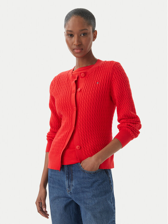 Tommy Hilfiger Kardiganas · Raudona