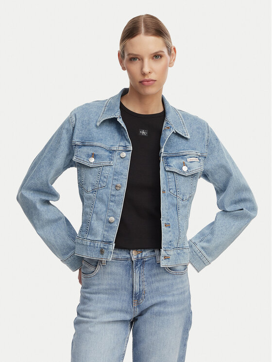 Kodas SUN15 Calvin Klein Jeans Džinsinė striukė · Šviesiai mėlyna