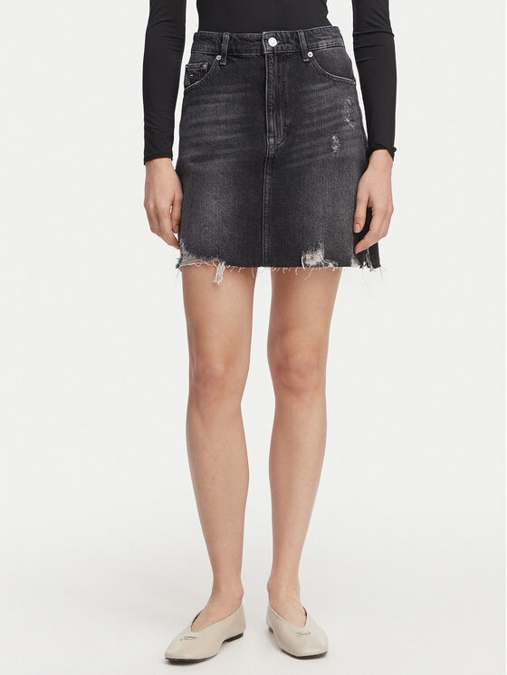 Kodas SUN15 Tommy Jeans Džinsinis sijonas · Juoda · Mini