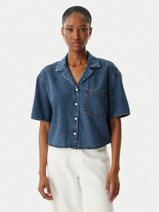 Kodas SUN15 Tommy Jeans džinsiniai marškiniai  · Mėlyna