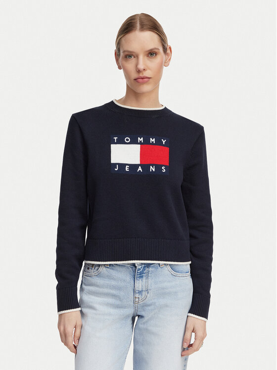 Tommy Jeans Megztinis · Tamsiai mėlyna · Relaxed Fit