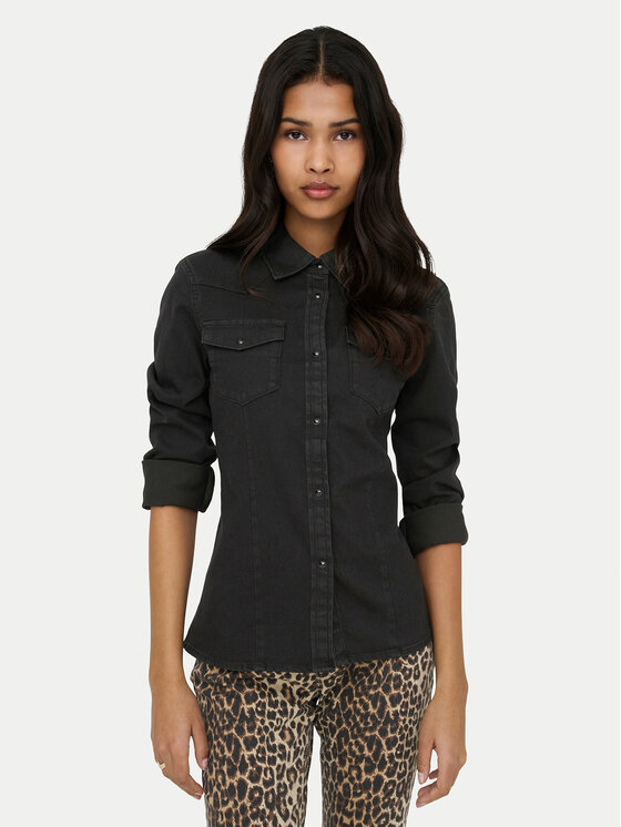 Kodas SUN15 ONLY džinsiniai marškiniai  · Juoda