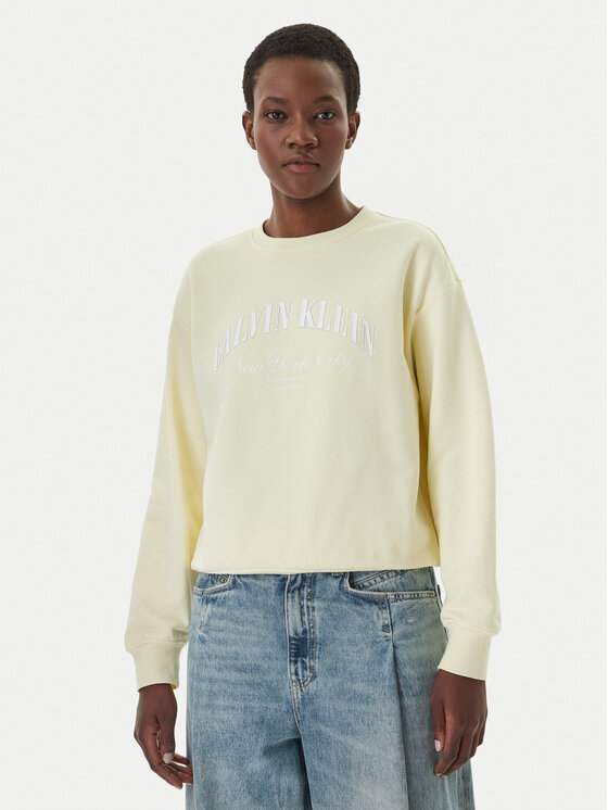 Calvin Klein Jeans Džemperis · Kreminė · Regular Fit