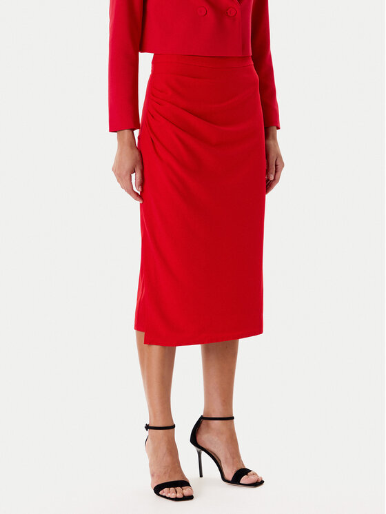 TATUUM Tiesus sijonas · Raudona · Midi