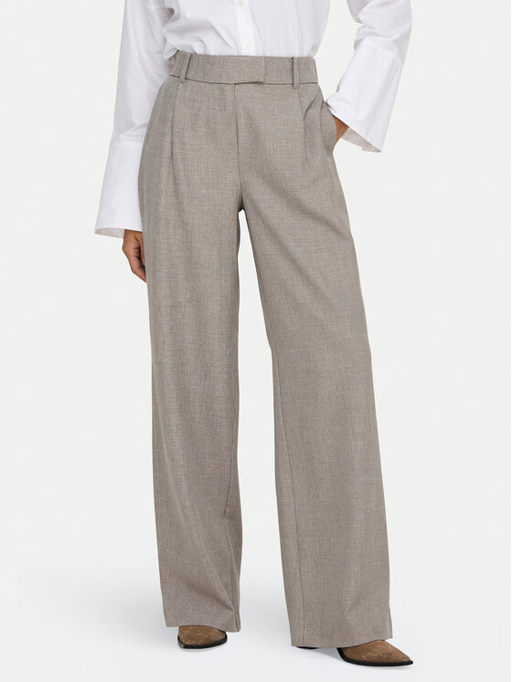 ONLY Medžiaginės kelnės · Smėlio · Regular Fit