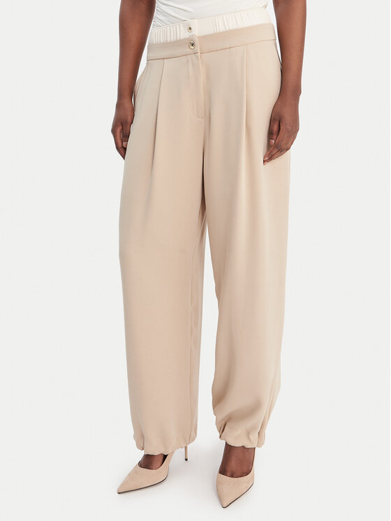 Liu Jo Sport Medžiaginės kelnės · Smėlio · Regular Fit