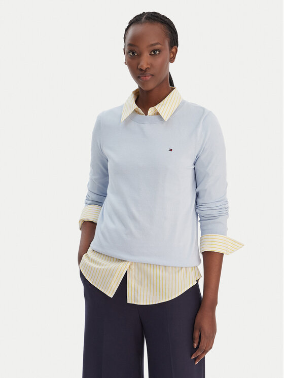 Tommy Hilfiger Megztinis · Žydra · Regular Fit