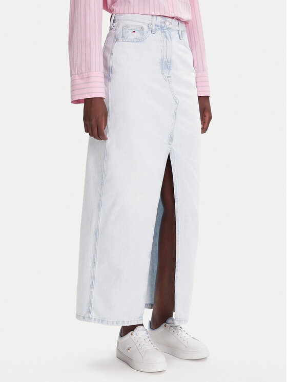 Tommy Jeans Džinsinis sijonas · Mėlyna · Maksi