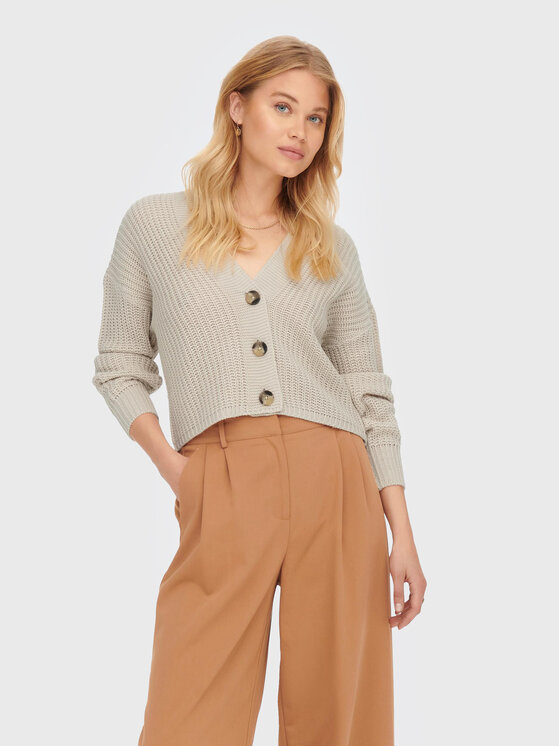 ONLY Kardiganas · Smėlio · Relaxed Fit