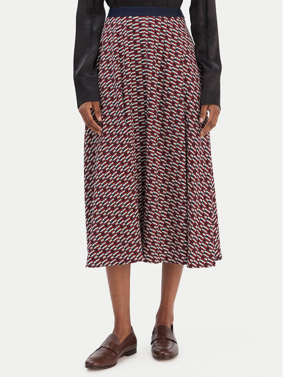 Tommy Hilfiger Trapecijos formos sijonas · Vyšninė · Midi