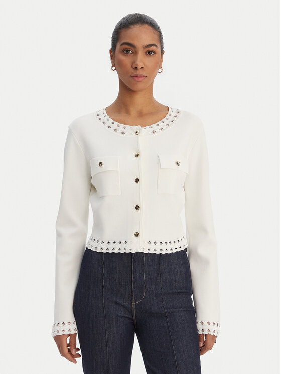 Fracomina Kardiganas · Écru · Regular Fit