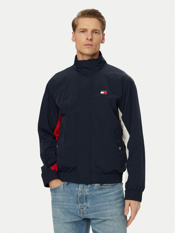 Tommy Jeans Demisezoninė striukė · Tamsiai mėlyna