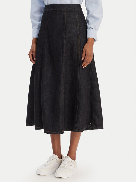 Kodas SUN15 Tommy Hilfiger Džinsinis sijonas · Tamsiai mėlyna · Midi