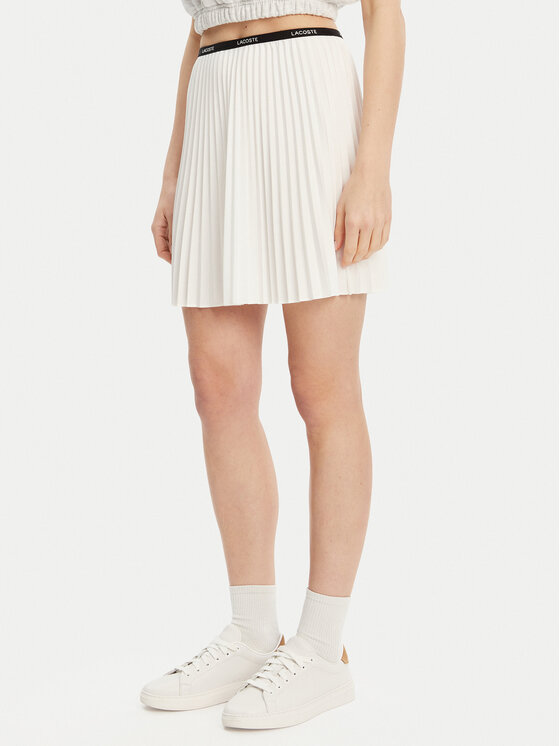 Lacoste Plisuotas sijonas · Écru · Mini
