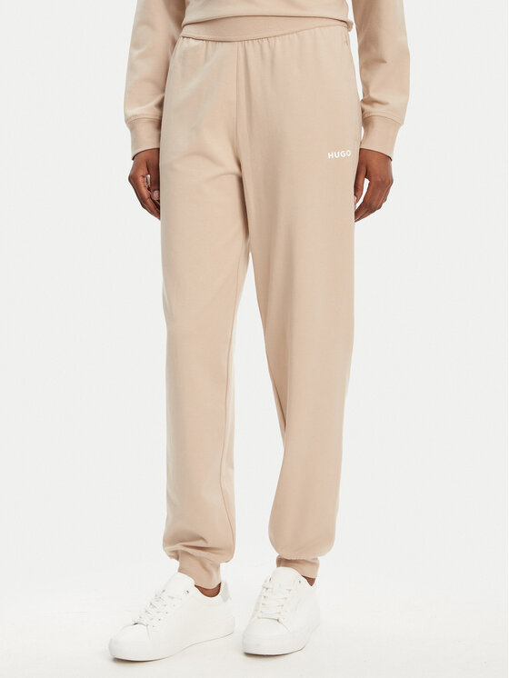 HUGO Sportinės kelnės · Smėlio · Regular Fit