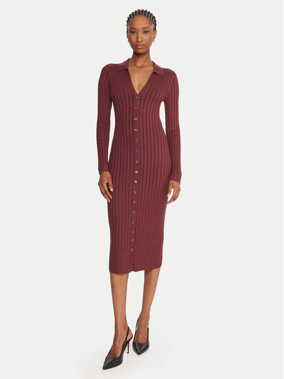 Guess Trikotažinė suknelė · Ruda · Midi