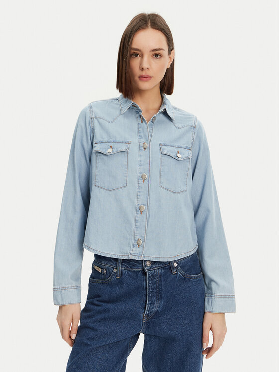 Noisy May džinsiniai marškiniai  · Žydra