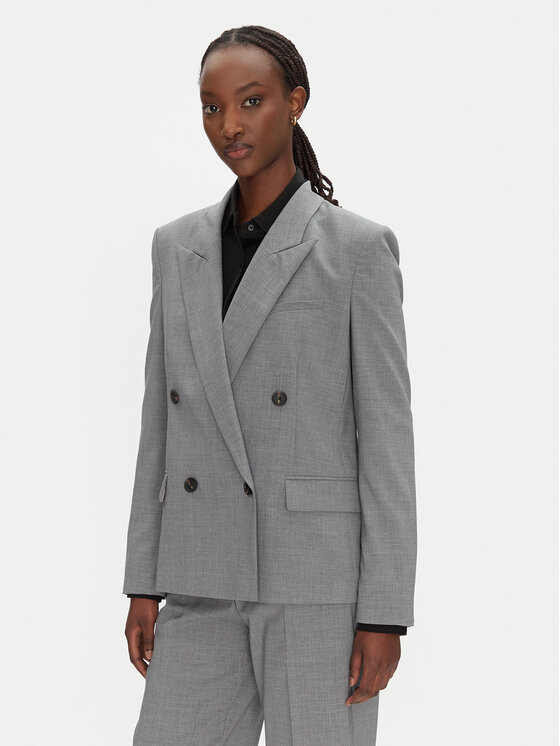 BOSS Švarkas · Pilka · Slim Fit