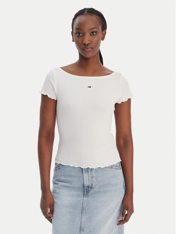 Tommy Jeans Marškinėliai · Écru