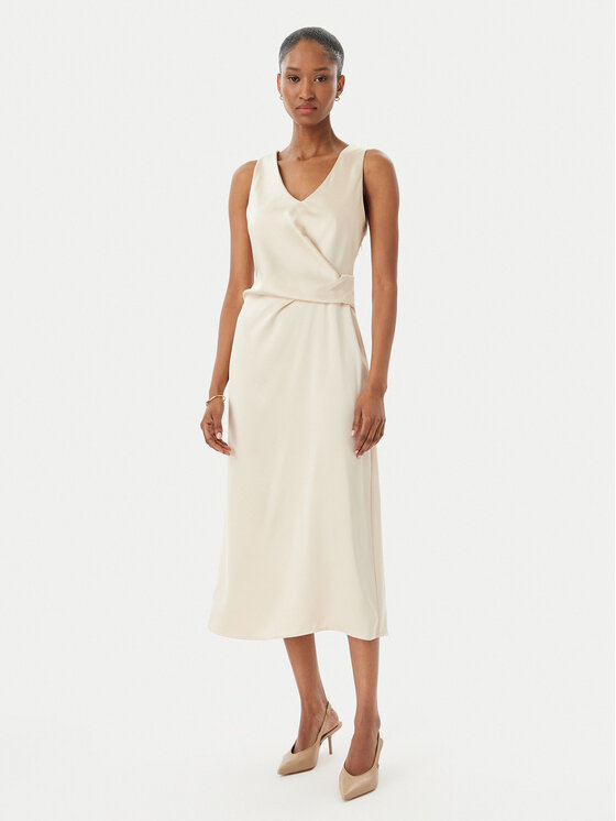 Kodas SUN15 Rinascimento Kokteilinė suknelė · Smėlio · Midi