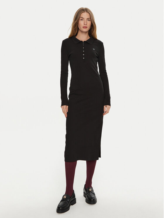 Calvin Klein Jeans Trikotažinė suknelė · Juoda · Midi