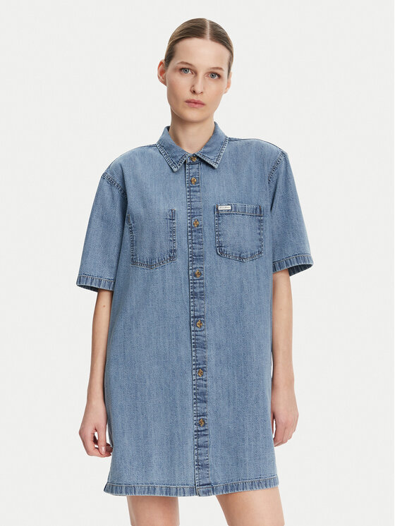 Guess Jeans Džinsinė suknelė · Mėlyna · Mini