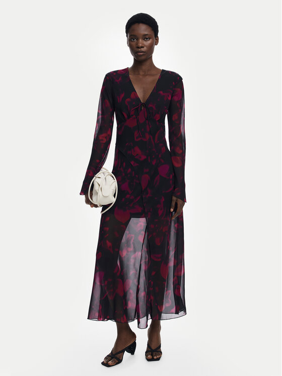 Desigual Kokteilinė suknelė · Vyšninė · Midi