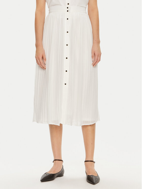 Vila Plisuotas sijonas · Balta · Midi