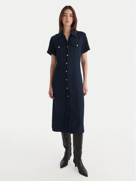 Tommy Hilfiger Marškinių tipo suknelė · Tamsiai mėlyna · Midi