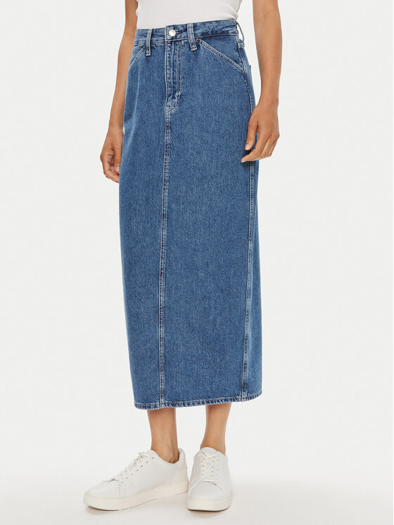 Calvin Klein Jeans Džinsinis sijonas · Mėlyna · Maksi