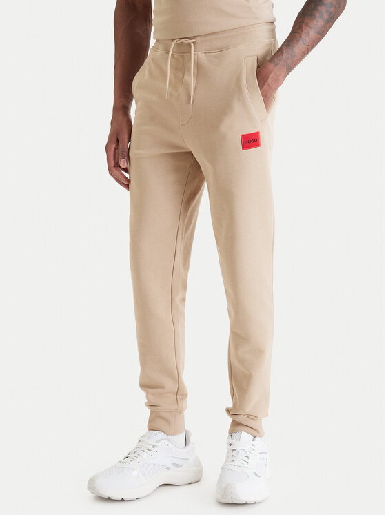 HUGO Sportinės kelnės · Smėlio · Regular Fit