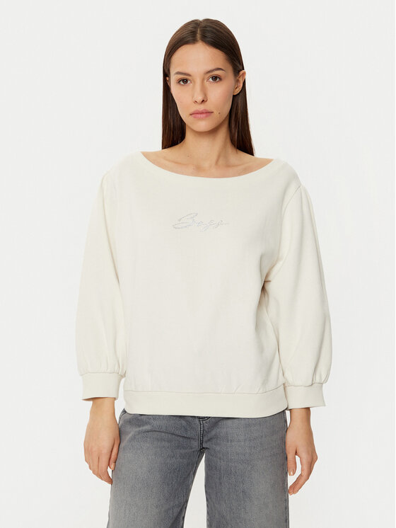 BOSS Džemperis · Balta · Relaxed Fit