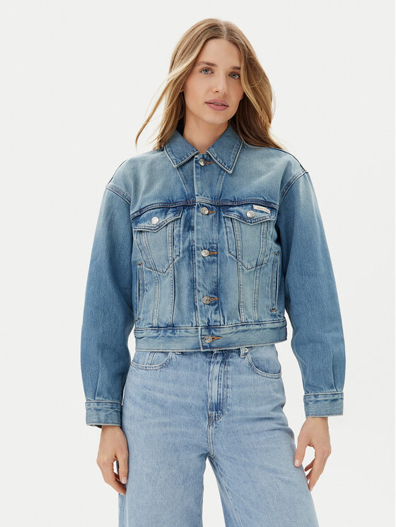 Calvin Klein Džinsinė striukė · Mėlyna