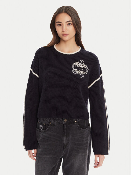 PINKO Megztinis · Tamsiai mėlyna · Regular Fit