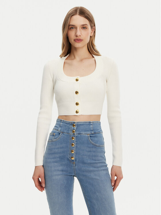 Elisabetta Franchi Kardiganas · Écru · Regular Fit