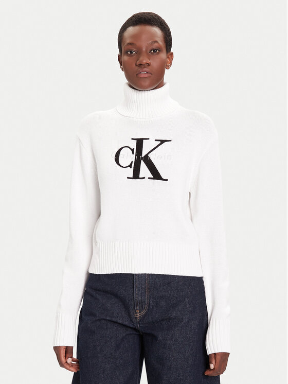 Calvin Klein Jeans Golfas · Balta · Relaxed Fit