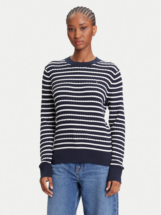 Tommy Hilfiger Megztinis · Tamsiai mėlyna · Regular Fit