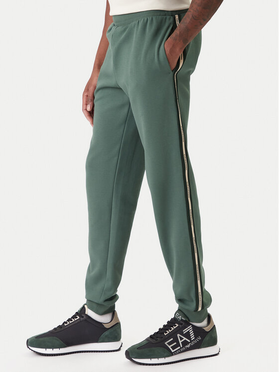 EA7 Emporio Armani Sportinės kelnės · Žalia · Regular Fit