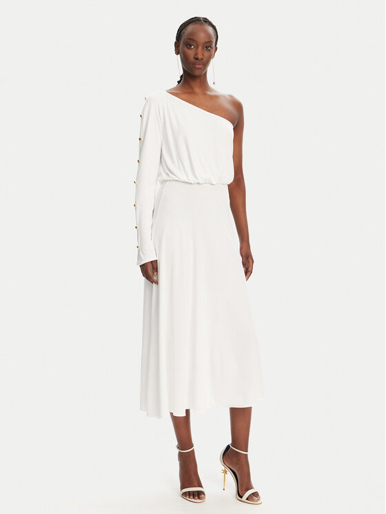 Kodas SUN15 Elisabetta Franchi Kokteilinė suknelė · Balta · Midi