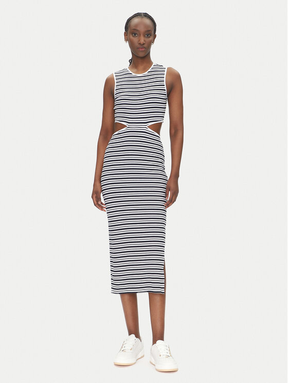 EA7 Emporio Armani Trikotažinė suknelė · Balta · Midi