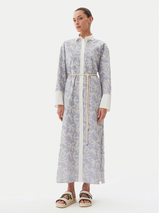 Munthe Marškinių tipo suknelė · Žydra · Maksi