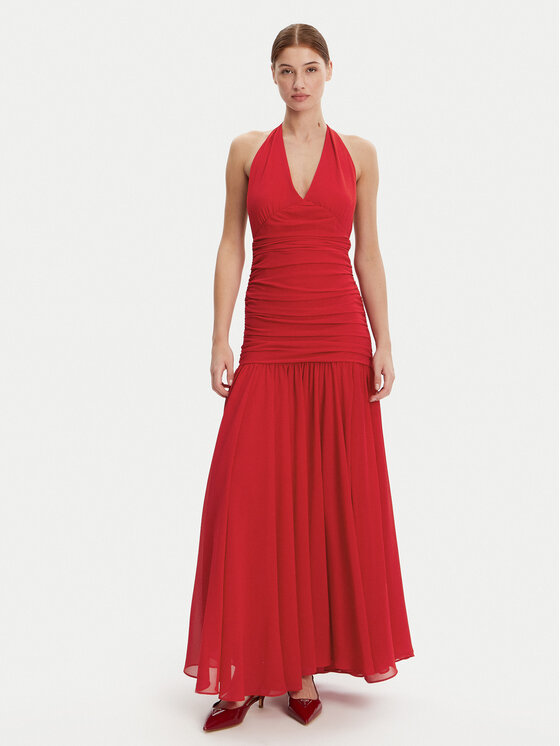 Bardot Vakarinė suknelė · Raudona · Maksi