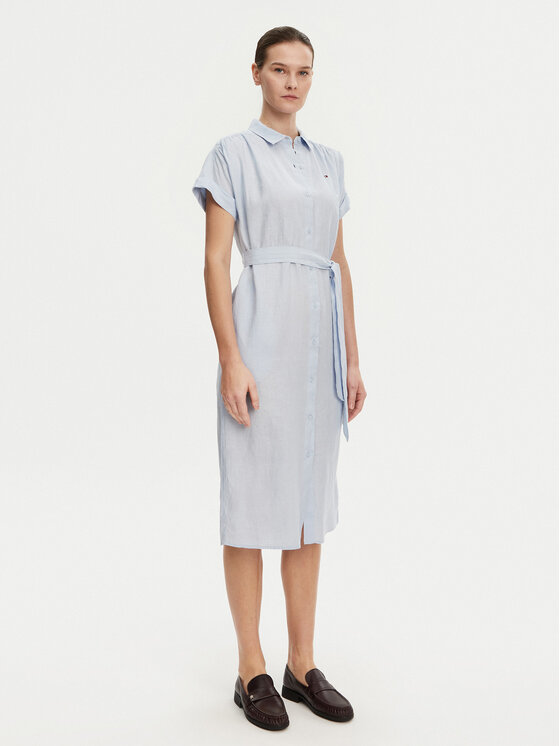 Tommy Hilfiger Marškinių tipo suknelė · Žydra · Midi