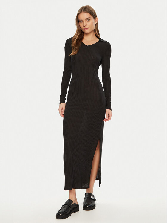 Calvin Klein Jeans Trikotažinė suknelė · Juoda · Midi