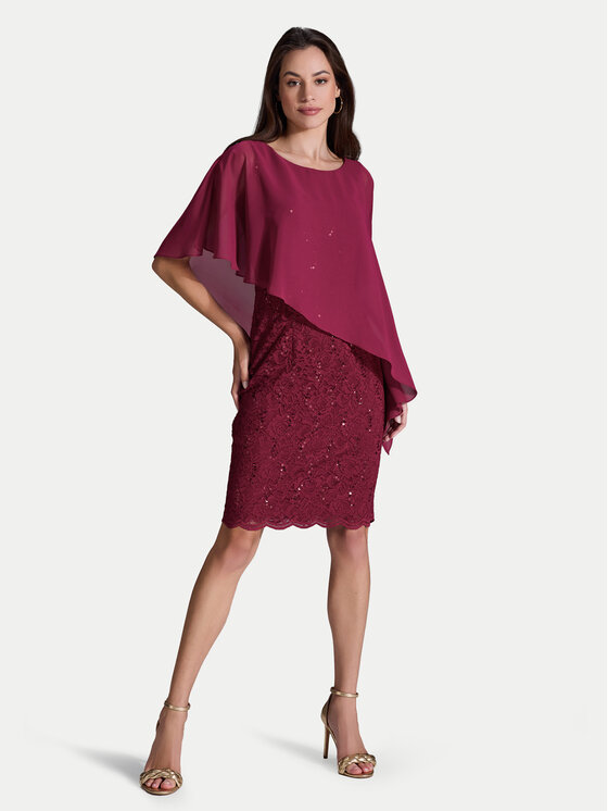 Kodas SUN15 Swing Kokteilinė suknelė · Vyšninė · Midi