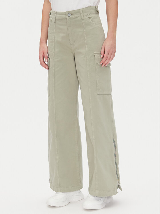 HUGO Cargo stiliaus kelnės · Žalia · Relaxed Fit