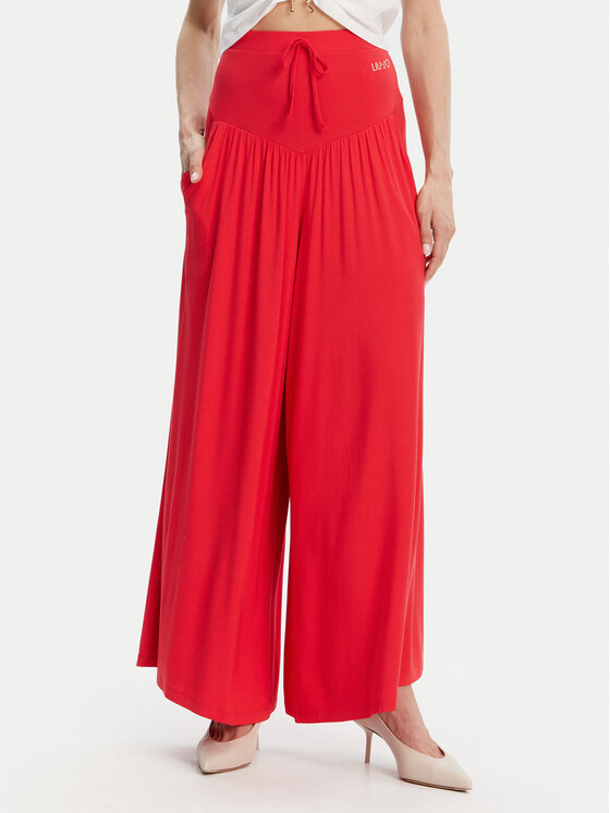 Liu Jo Beachwear Medžiaginės kelnės · Raudona