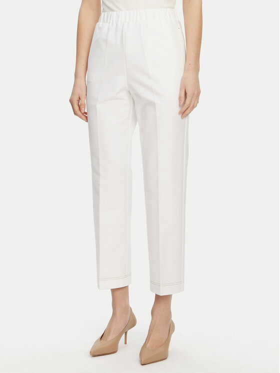 Max Mara Leisure Chinos kelnes · Balta · Regular Fit